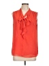 Tommy Hilfiger 100% Polyester Orange Sleeveless Blouse Size L - photo 1