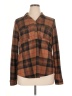 New York Laundry Plaid Brown Long Sleeve Blouse Size XL - photo 1