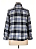 Caslon 100% Rayon Plaid Blue 3/4 Sleeve Button-Down Shirt Size XL - photo 2