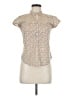 Assorted Brands Floral Ivory Short Sleeve Blouse Size M - photo 1