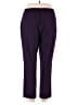 Susan Graver Solid Purple Casual Pants Size L - photo 2