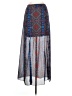 Maurices 100% Polyester Print Blue Casual Skirt Size S - photo 1