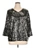 Chico's Metallic Silver 3/4 Sleeve Blouse Size XL (3) - photo 1
