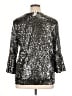 Chico's Metallic Silver 3/4 Sleeve Blouse Size XL (3) - photo 2