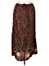 Notations Print Brown Casual Skirt Size 1X - photo 1