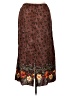 Notations Print Brown Casual Skirt Size 1X - photo 2