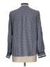 Talbots 100% Viscose Polka Dots Blue Long Sleeve Blouse Size L - photo 2