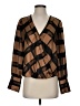 Halogen 100% Polyester Brown Long Sleeve Blouse Size S - photo 1