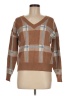 Max Studio Plaid Brown Pullover Sweater Size M - photo 1