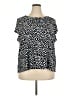 Kasper Black Short Sleeve Blouse Size 3X - photo 1