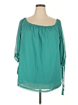 Shein Curve 3/4 Sleeve Blouse (view 1)
