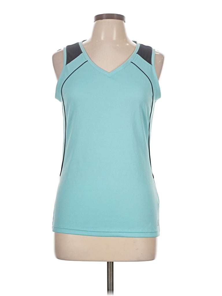 Pre-owned Russell Athletic Sleeveless Top Teal V-neck Tops