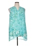 Susan Graver Teal Sleeveless Blouse Size 16 - photo 1