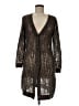 Peruvian Connection 100% Wool Black Brown Cardigan Size M - photo 1