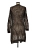 Peruvian Connection 100% Wool Black Brown Cardigan Size M - photo 2