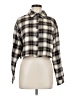 Shein 100% Polyester Plaid Tan Long Sleeve Blouse Size 8 - 10 - photo 1