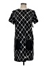 Valette 100% Polyester Argyle Black Casual Dress Size S - photo 1