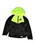 Nike 100% Polyester Color Block Green Windbreaker Size 7 - photo 1