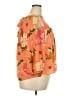 DR2 100% Polyester Floral Orange 3/4 Sleeve Blouse Size XXL - photo 4
