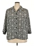 Unbranded 100% Polyester Animal Print Silver 3/4 Sleeve Blouse Size 3X - photo 1