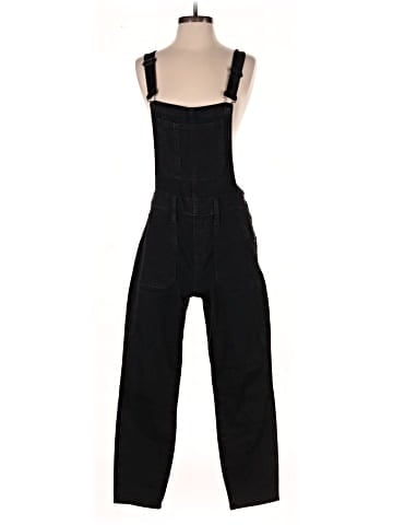 Madewell Petite Skinny Overalls in Lunar Wash (view 1)