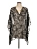 MICHAEL Michael Kors Gray 3/4 Sleeve Blouse Size L - photo 1