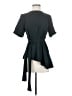 Zara Teal Black Short Sleeve Blouse Size S - photo 1