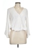 Mi ami 100% Rayon Ivory Long Sleeve Blouse Size L - photo 1