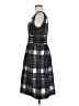 Ann Taylor 100% Polyester Checkered-gingham Black Casual Dress Size 8 - photo 5