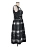 Ann Taylor 100% Polyester Checkered-gingham Black Casual Dress Size 8 - photo 4