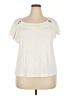 Rafaella 100% Cotton Ivory Short Sleeve Top Size 2X - photo 1