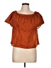 Express 100% Cotton Orange Short Sleeve Blouse Size L - photo 1