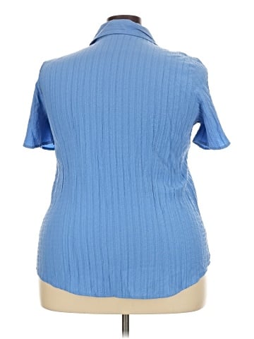 Basic Editions Short Sleeve Blouse (view 2)