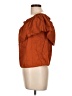 Express 100% Cotton Orange Short Sleeve Blouse Size L - photo 5