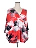 Natori Red 3/4 Sleeve Top Size 2X - photo 1