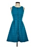 Leifsdottir Chevron-herringbone Teal Casual Dress Size 2 - photo 1