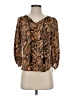 Joan Vass 100% Viscose Brown 3/4 Sleeve Blouse Size XS - photo 1