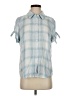 Paige 100% Viscose Blue Short Sleeve Button-Down Shirt Size XS - photo 1