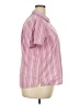 Basic Editions Stripes Pink Short Sleeve Blouse Size XXL - photo 4