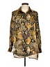 Zara 100% Polyester Animal Print Gold Long Sleeve Blouse Size M - photo 1