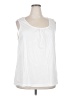 Basic Editions 100% Cotton White Sleeveless Blouse Size 2X - photo 1