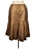 Roaman's 100% Leather Metallic Brown Tan Leather Skirt Size 24 - photo 2