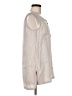 Ellen Tracy 100% Linen Solid Tan Ivory Sleeveless Button-Down Shirt Size M - photo 4