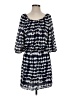 Collective Concepts 100% Polyester Print Blue Casual Dress Size S - photo 1