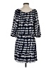 Collective Concepts 100% Polyester Print Blue Casual Dress Size S - photo 2