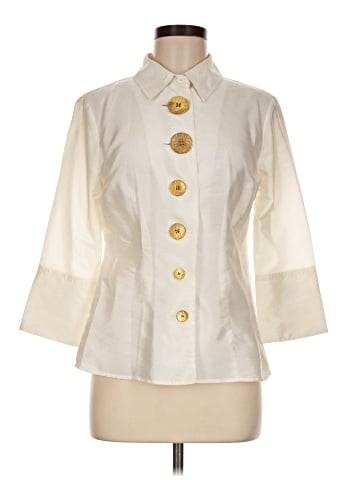 Agora 3/4 Sleeve Button-Down Shirt (view 1)