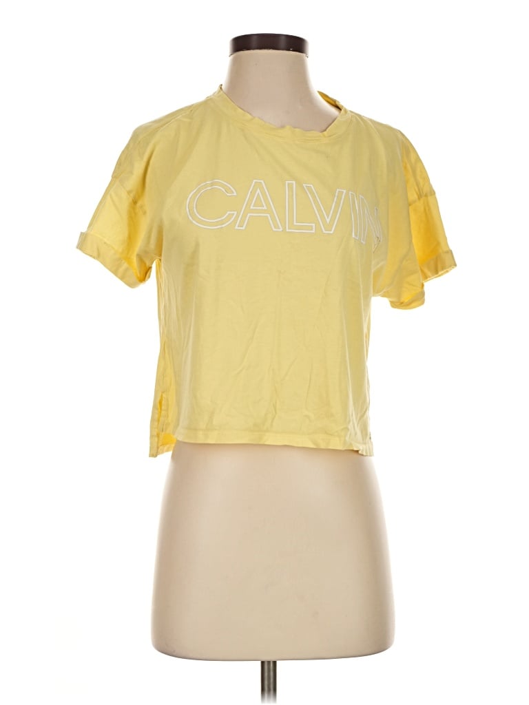 Pre-owned Calvin Klein Performance Short Sleeve T-shirt In Yellow