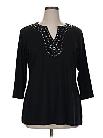 Karen Scott 3/4 Sleeve Top (view 1)