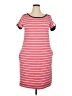 Basic Editions 100% Polyester Stripes Red Casual Dress Size XXL - photo 1