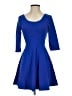 Express Solid Blue Cocktail Dress Size S - photo 1